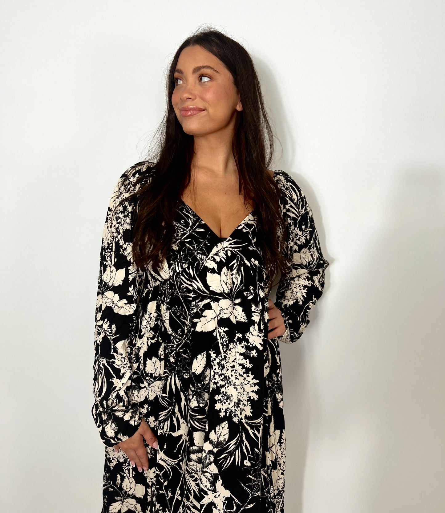 Autumn Blooms Midi Dress