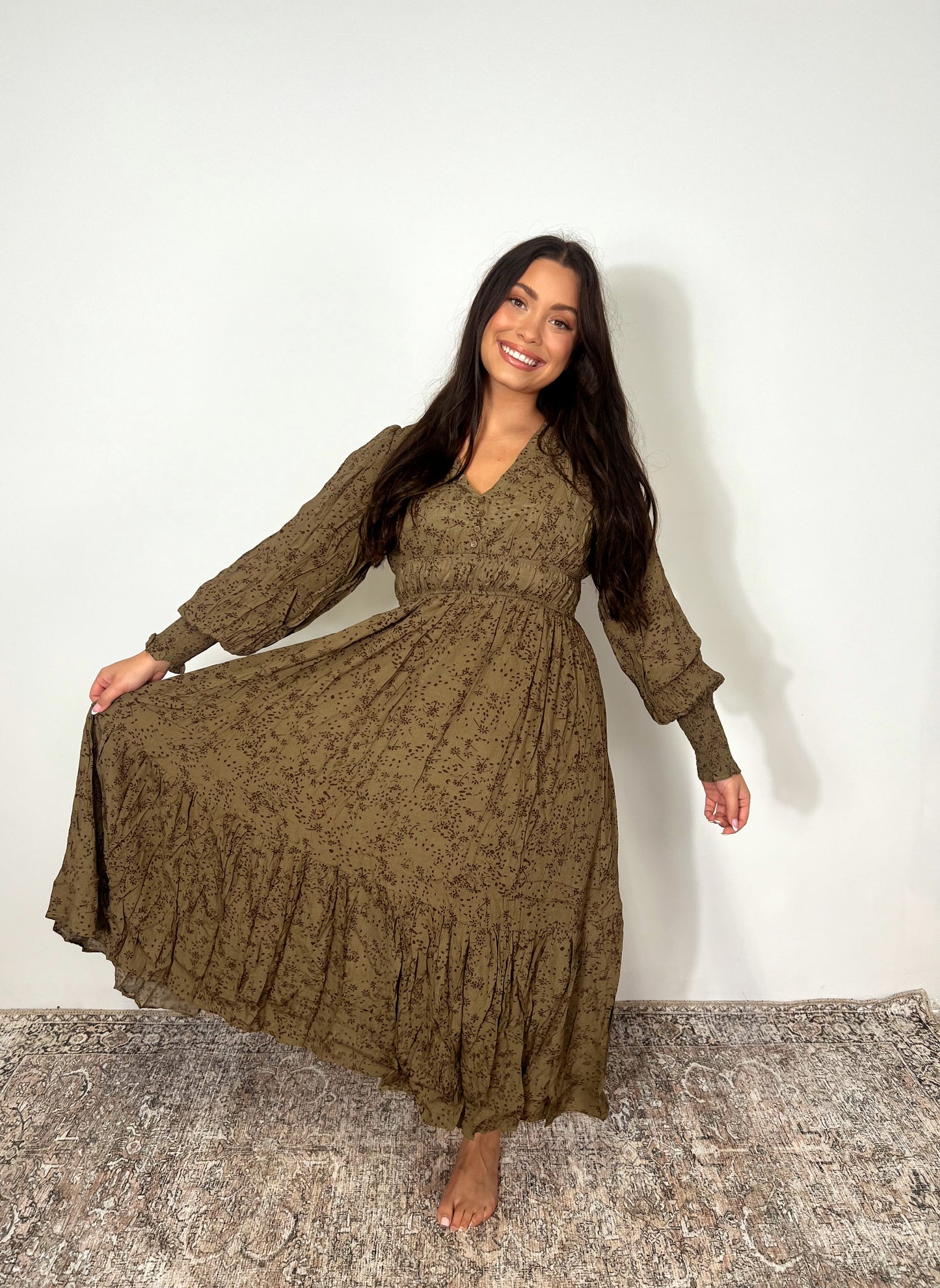 Falling Leaves Maxi Dress